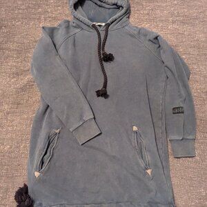Nikita Blue Wash Oversized Hoodie, Long